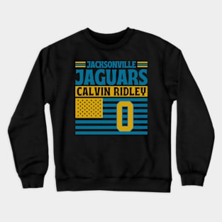 Jacksonville Jaguars Ridley 0 American Flag Football Crewneck Sweatshirt